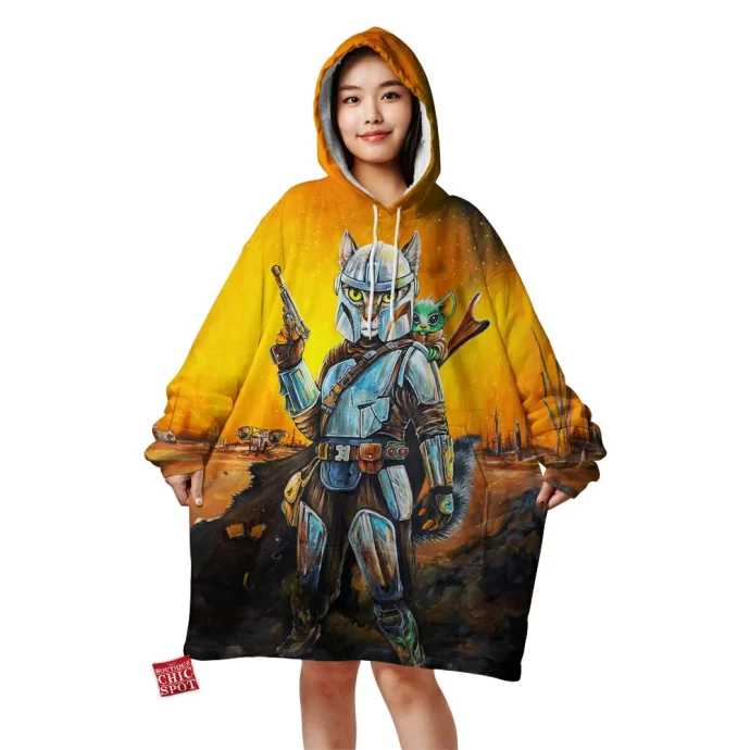 Mandalorian Cat Blanket Hoodie