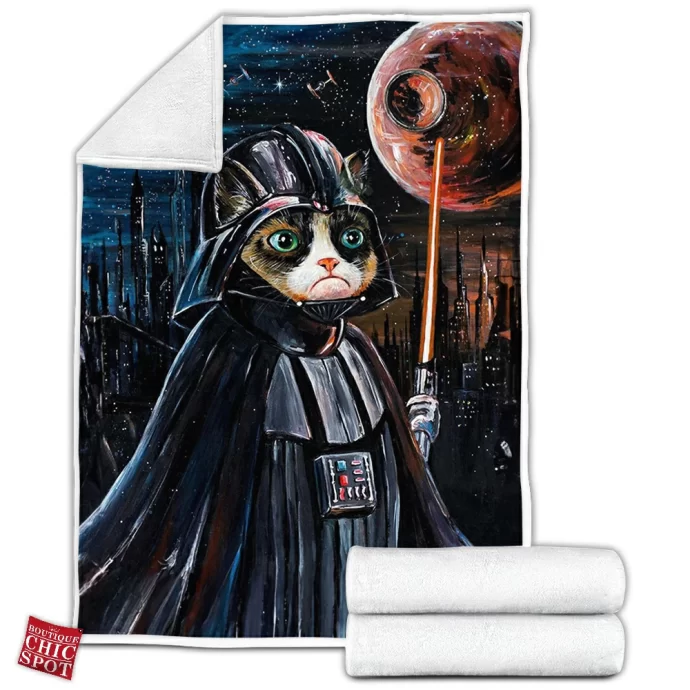 Grumpy Cat Darth Vader Fleece Blanket