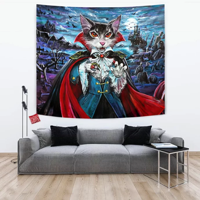 Dracula Cat Tapestry