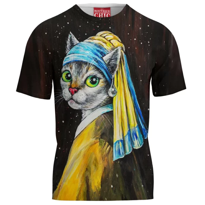 Cat With a Pearl Earring T-Shirt