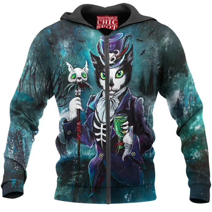 Baron Samedi Voodoo Cat Zip Hoodie