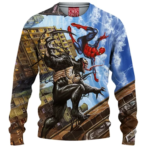 Venom Spider-man Knitted Sweater