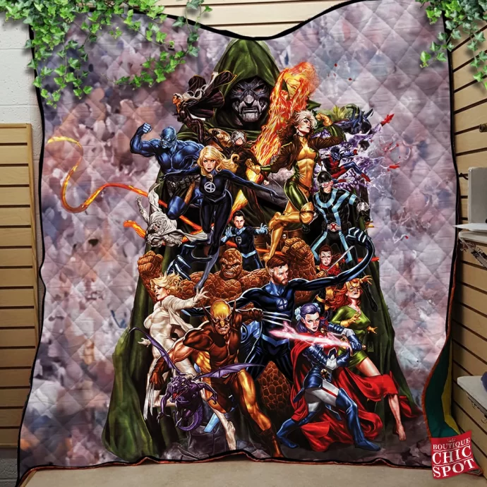 X-men Fantastic Four Quilt Blanket