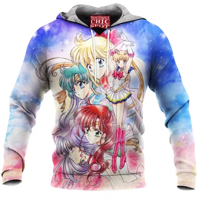 Anime Fleece-Hoodie, Sailor Moon Fleece-Hoodie