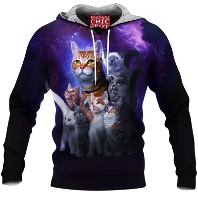 Cat Fleece-Hoodie