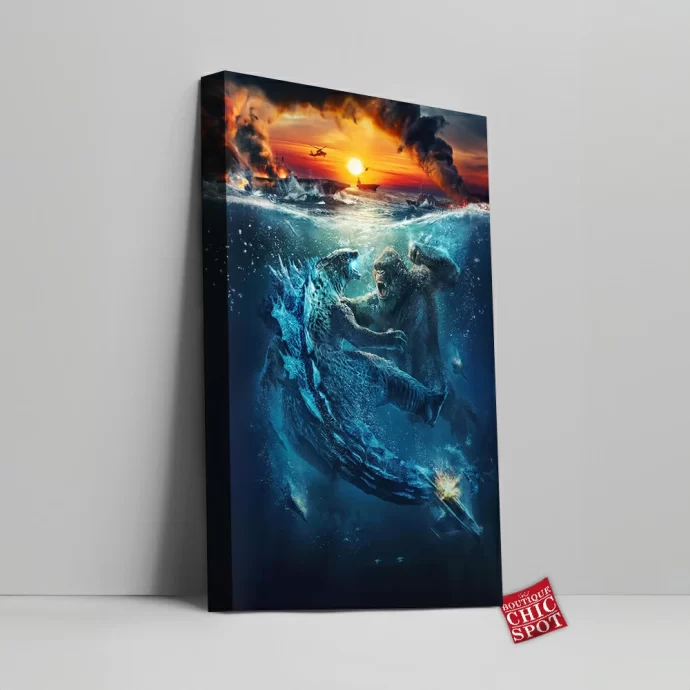 Godzilla Kong Canvas Wall Art