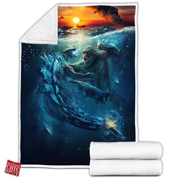 Godzilla Kong Fleece Blanket