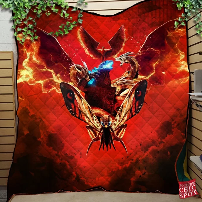 Godzilla Quilt Blanket