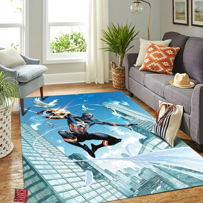 Captain America Spider-man Rectangle Rug