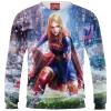 Supergirl Sweatshirt, Comic Sweatshirt, Superhero Sweatshirt
