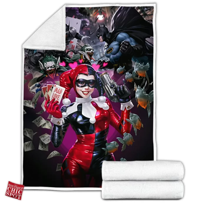 Harley Quinn Fleece Blanket