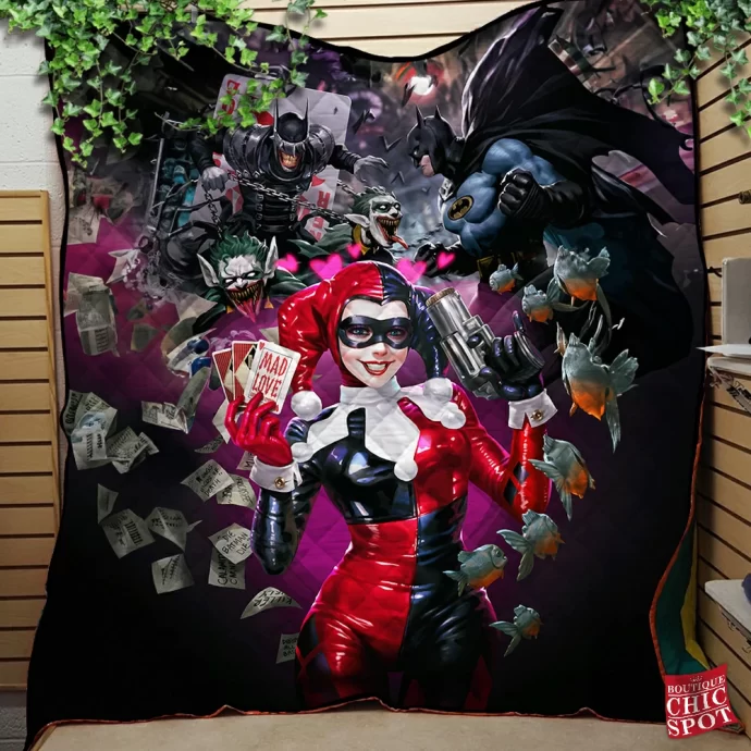 Harley Quinn Quilt Blanket