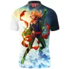 Comic Polo Shirt, Captain Marvel Polo Shirt