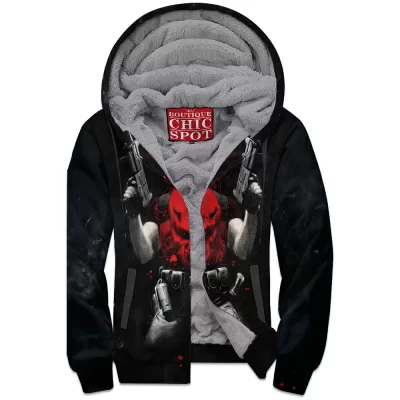 Comic Zip-Fleece-Hoodie, Daredevil Zip-Fleece-Hoodie, Frank Castle Zip-Fleece-Hoodie, Punisher Zip-Fleece-Hoodie
