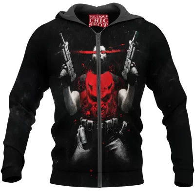 Comic Zip-Hoodie, Daredevil Zip-Hoodie, Frank Castle Zip-Hoodie, Punisher Zip-Hoodie