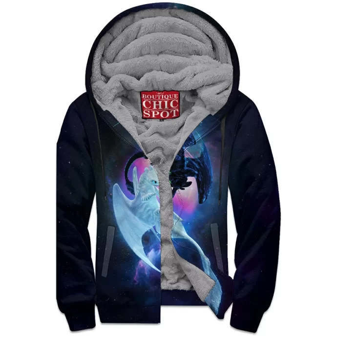 Night Light Fury Zip Fleece Hoodie