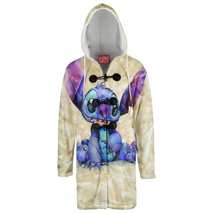 Stitch Hooded Cloak Coat