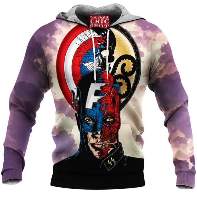 Captain America Red Skull Fleece Hoodie