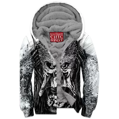 Horror Zip-Fleece-Hoodie, Predator Zip-Fleece-Hoodie, Sci-Fi Zip-Fleece-Hoodie