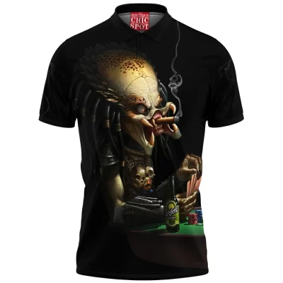 Horror Polo Shirt, Predator Polo Shirt, Sci-Fi Polo Shirt
