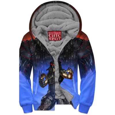 Horror Zip-Fleece-Hoodie, Predator Zip-Fleece-Hoodie, Sci-Fi Zip-Fleece-Hoodie