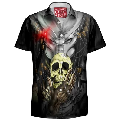 Horror Hawaiian-Shirt, Predator Hawaiian-Shirt, Sci-Fi Hawaiian-Shirt