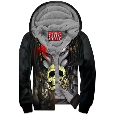 Horror Zip-Fleece-Hoodie, Predator Zip-Fleece-Hoodie, Sci-Fi Zip-Fleece-Hoodie