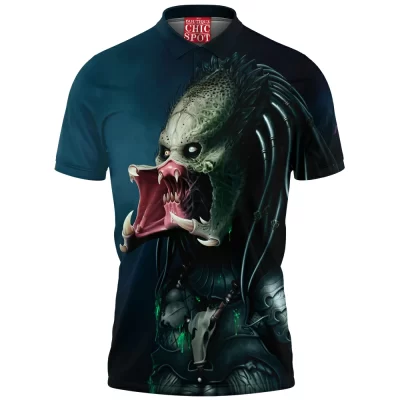 Horror Polo Shirt, Predator Polo Shirt, Sci-Fi Polo Shirt