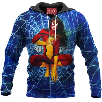 Comic Hoodie, Spider-Woman Hoodie