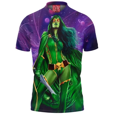 Comic Polo Shirt, Gamora Polo Shirt