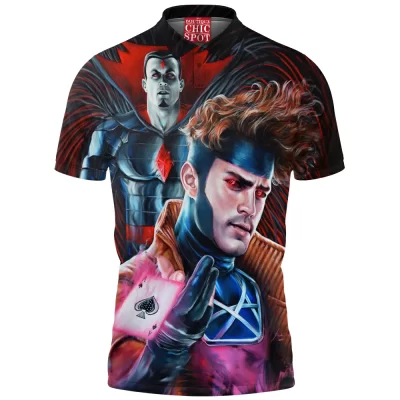 Comic Polo Shirt, Gambit Polo Shirt, Mister Sinister Polo Shirt, X-men Polo Shirt