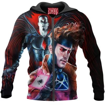 Comic Zip-Hoodie, Gambit Zip-Hoodie, Mister Sinister Zip-Hoodie, X-men Zip-Hoodie