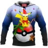 Anime Fleece-Hoodie, Pikachu Fleece-Hoodie, Pokemon Fleece-Hoodie