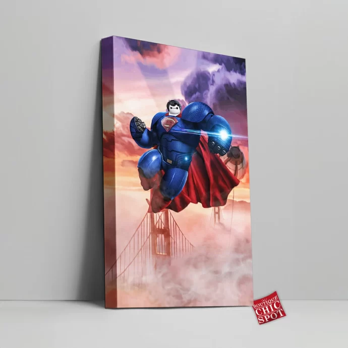 Baymax x Superman Canvas Wall Art