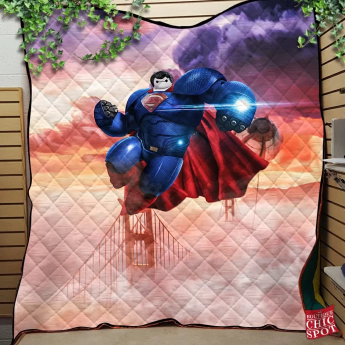 Baymax x Superman Quilt Blanket