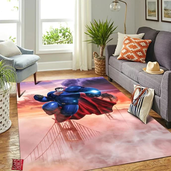 Baymax x Superman Rectangle Rug