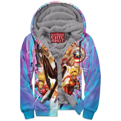 Comic Zip-Fleece-Hoodie, Spider-Gwen Zip-Fleece-Hoodie