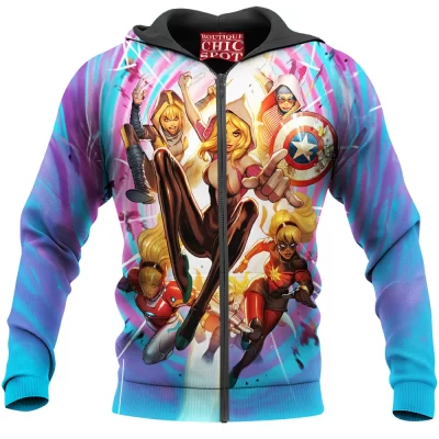 Comic Zip-Hoodie, Spider-Gwen Zip-Hoodie