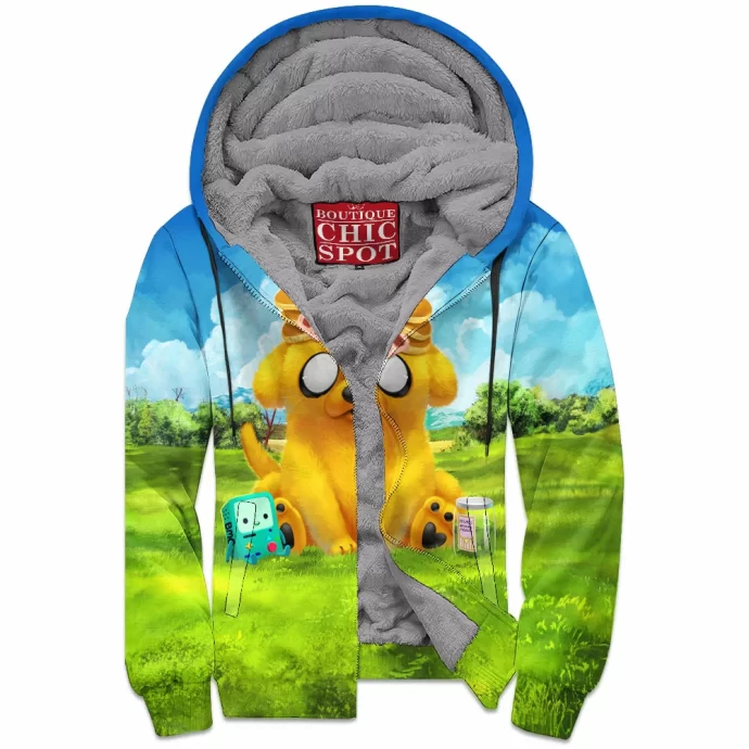 Jake The Dog Zip Fleece Hoodie