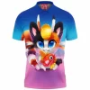 Anime Polo Shirt, Meowth Polo Shirt, Pokemon Polo Shirt