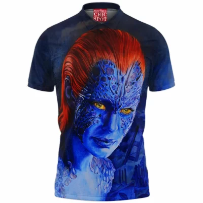 Comic Polo Shirt, Mystique Polo Shirt, X-men Polo Shirt