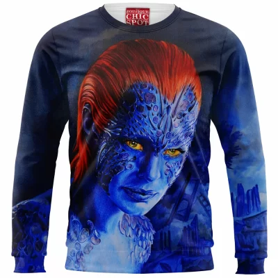 Mystique Zip Sweatshirt, X-men Zip Sweatshirt, Comic Zip Sweatshirt