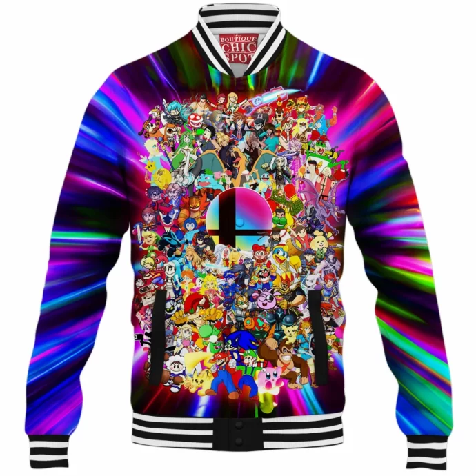 Super Smash Bros Baseball Jacket