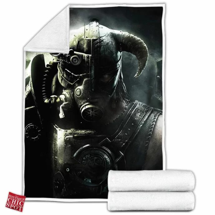 Fallout Skyrim Fleece Blanket