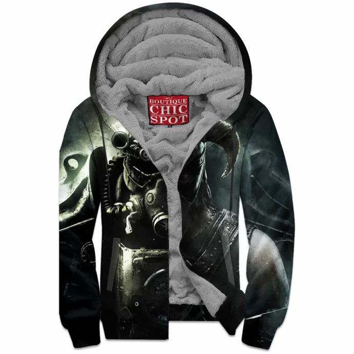 Fallout Skyrim Zip Fleece Hoodie