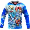 Anime Fleece-Hoodie, Gyrados Fleece-Hoodie, Magikarp Fleece-Hoodie, Pokemon Fleece-Hoodie
