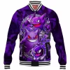 Anime Baseball-Jacket, Gengar Baseball-Jacket, Pokemon Baseball-Jacket