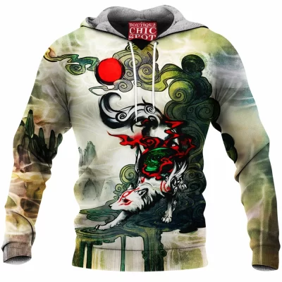 Anime Fleece-Hoodie, Okami Fleece-Hoodie