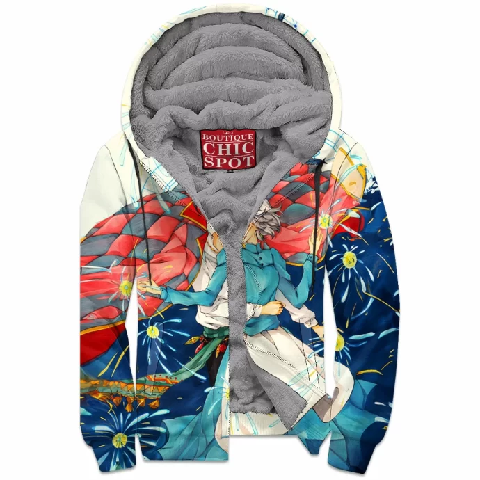 Howl's Moving Castle Zip Fleece Hoodie