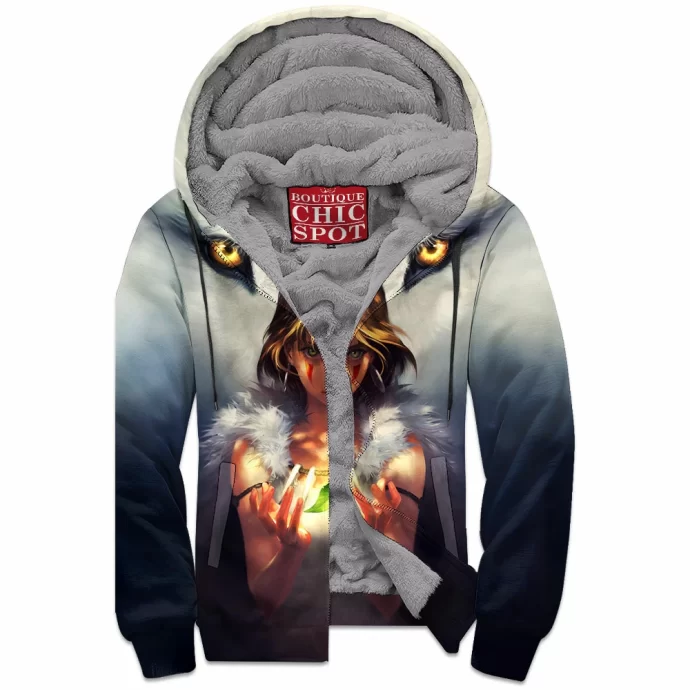 Princess Mononoke Zip Fleece Hoodie